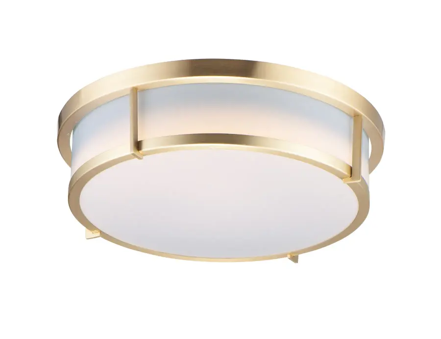 Rogue LED 17" Flush Mount in Satin Brass - Image 1
