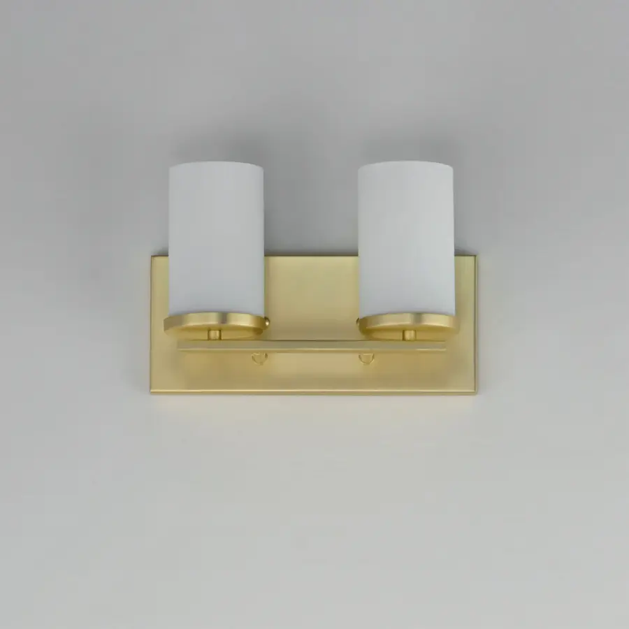Lateral Two Light Bath Vanity in Satin Brass - Image 2