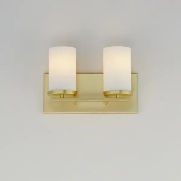 Lateral Two Light Bath Vanity in Satin Brass - Image 3