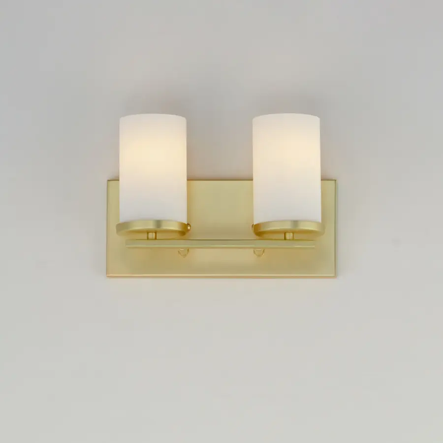 Lateral Two Light Bath Vanity in Satin Brass - Image 3