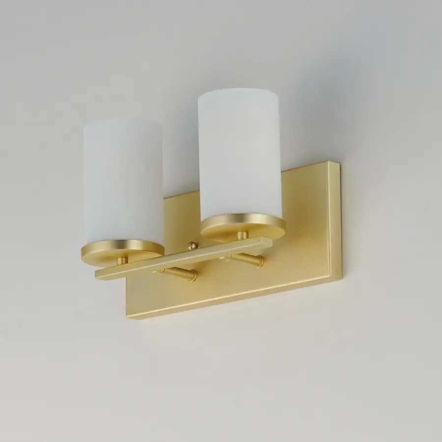 Lateral Two Light Bath Vanity in Satin Brass - Image 4