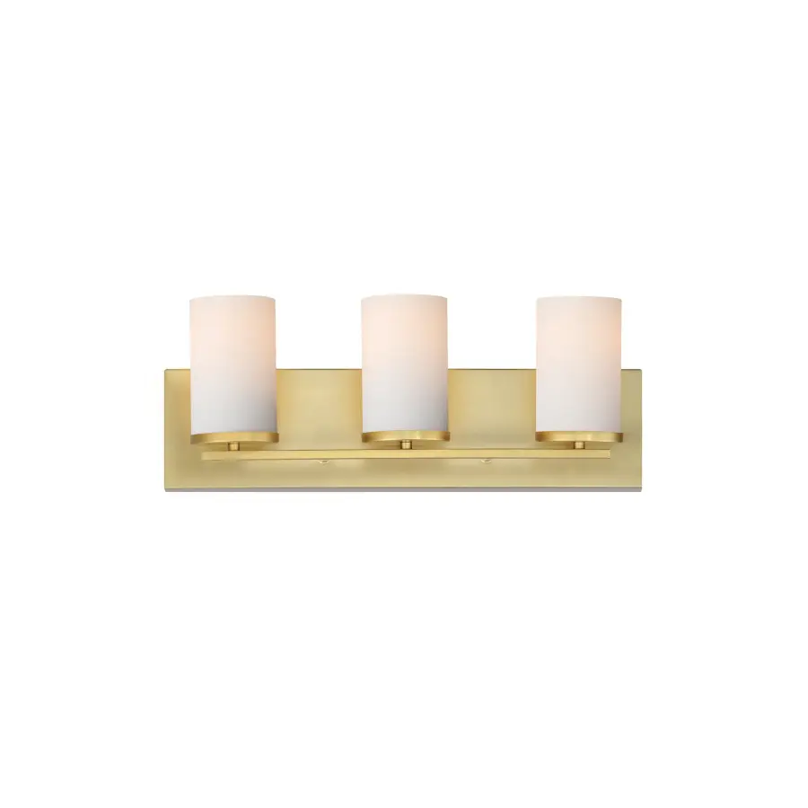Lateral Three Light Bath Vanity in Satin Brass - Image 1
