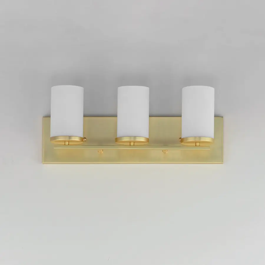 Lateral Three Light Bath Vanity in Satin Brass - Image 2