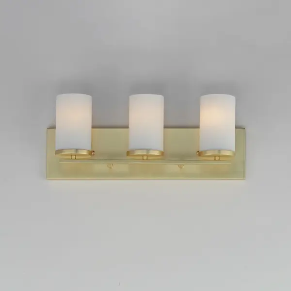 Lateral Three Light Bath Vanity in Satin Brass - Image 3