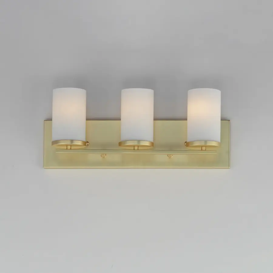 Lateral Three Light Bath Vanity in Satin Brass - Image 3