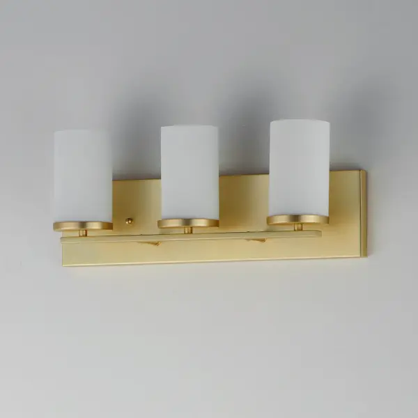 Lateral Three Light Bath Vanity in Satin Brass - Image 4