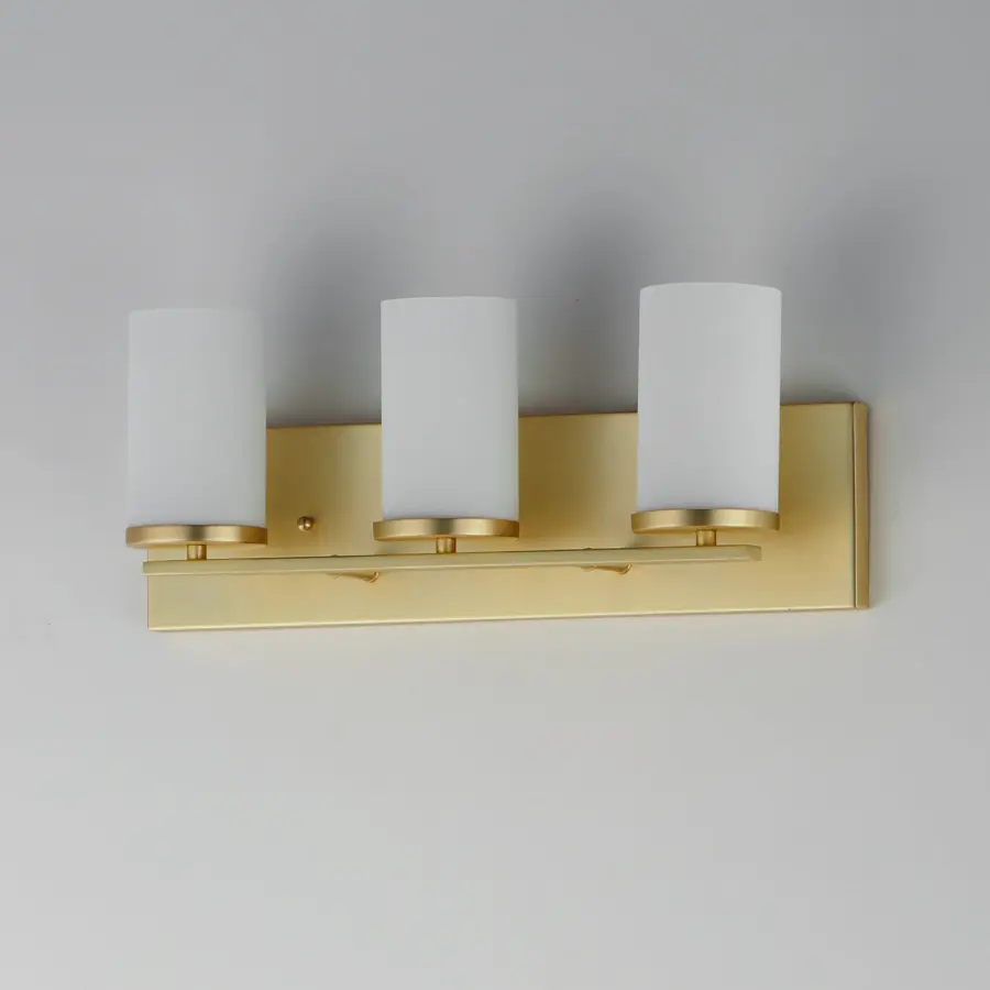 Lateral Three Light Bath Vanity in Satin Brass - Image 4