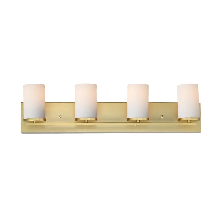 Lateral Four Light Bath Vanity in Satin Brass - Image 1