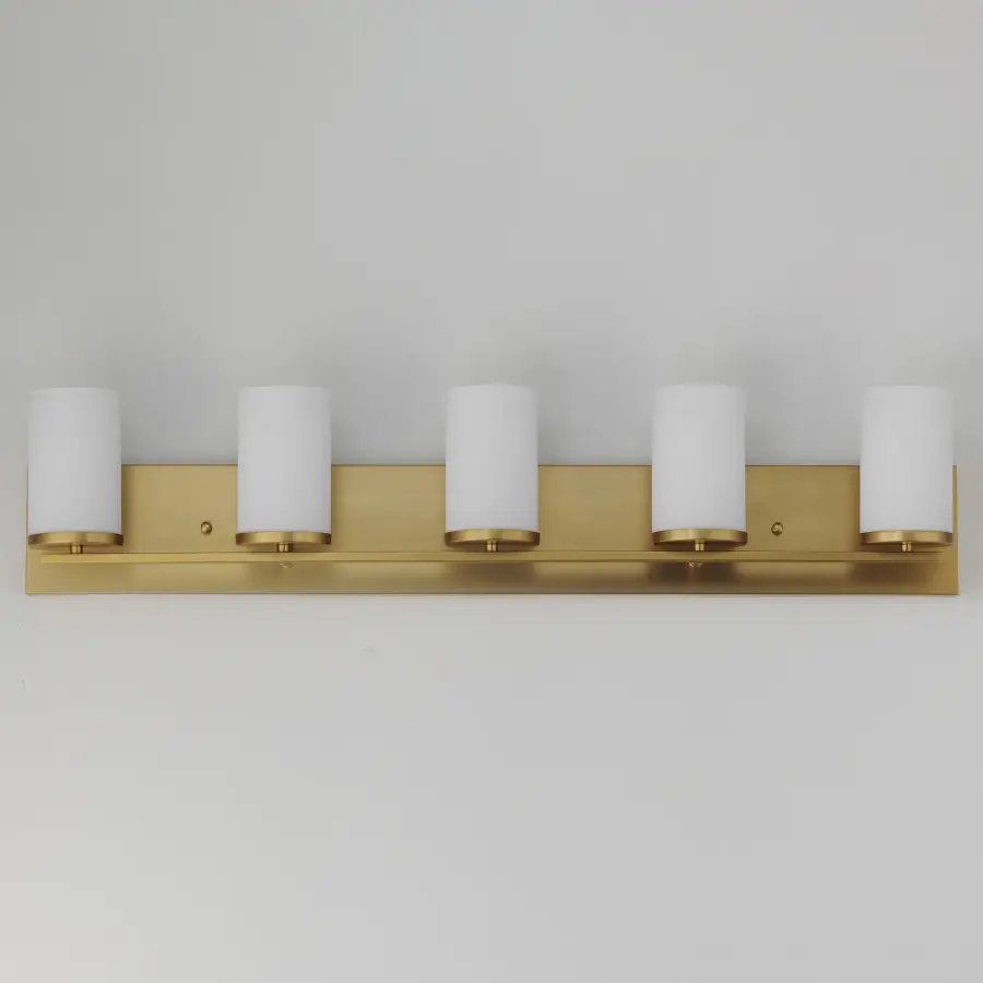 Lateral Five Light Bath Vanity in Satin Brass - Image 2