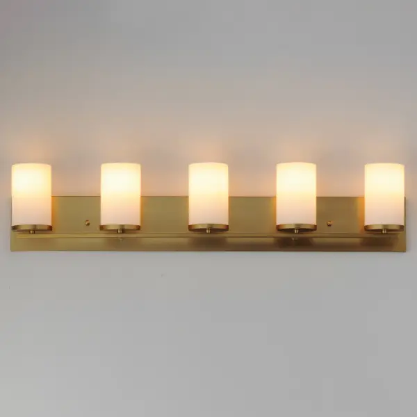 Lateral Five Light Bath Vanity in Satin Brass - Image 3