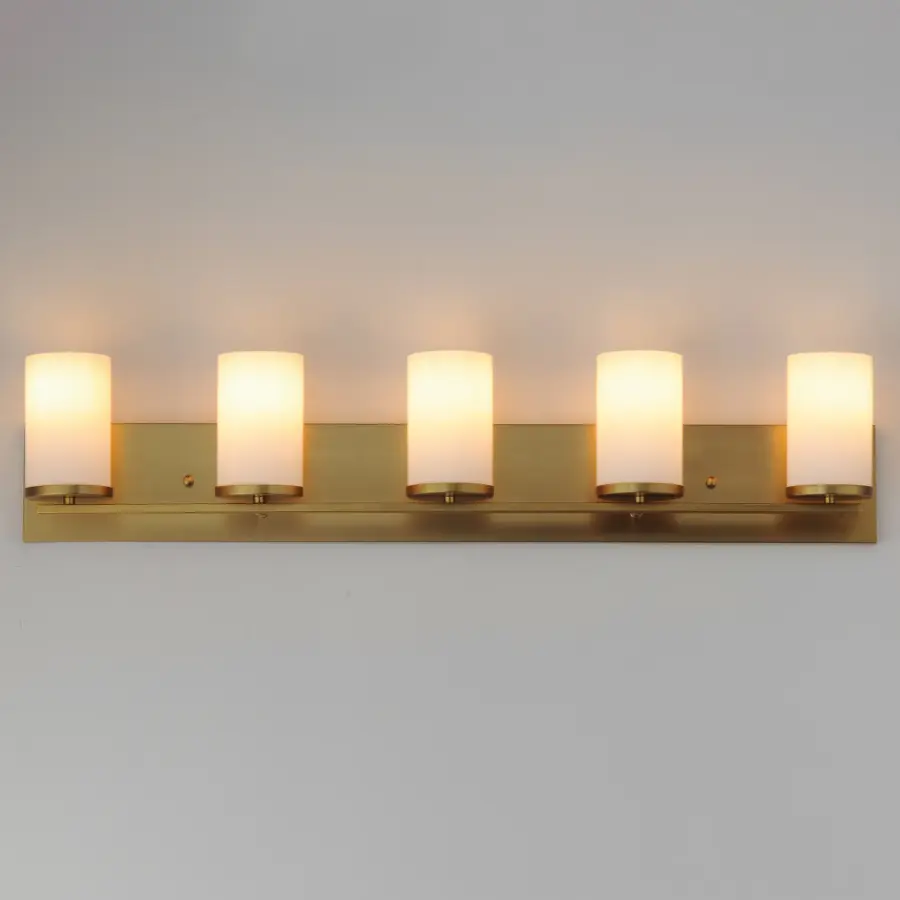 Lateral Five Light Bath Vanity in Satin Brass - Image 3