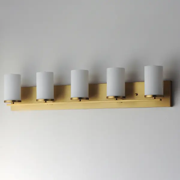 Lateral Five Light Bath Vanity in Satin Brass - Image 4