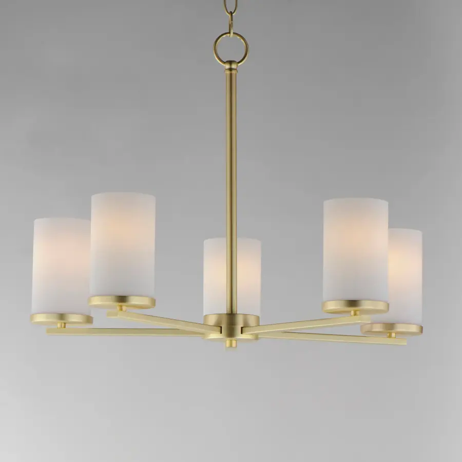 Lateral Five Light Pendant in Satin Brass - Image 2