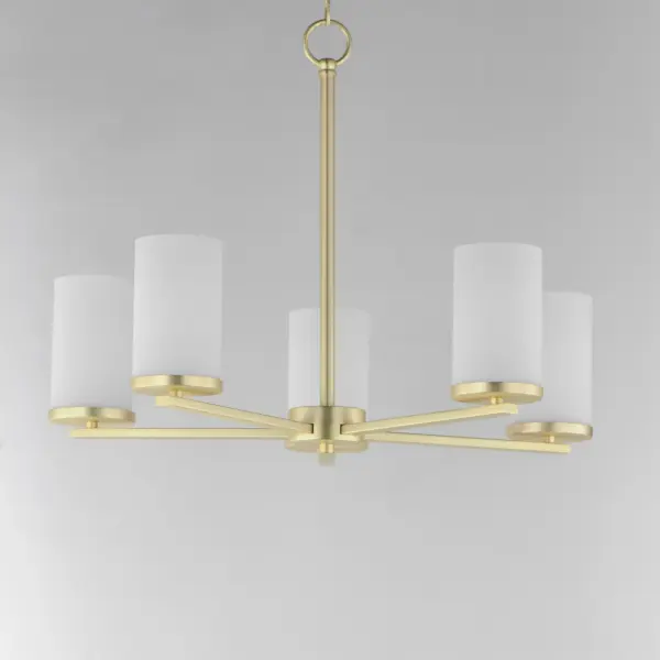 Lateral Five Light Pendant in Satin Brass - Image 3