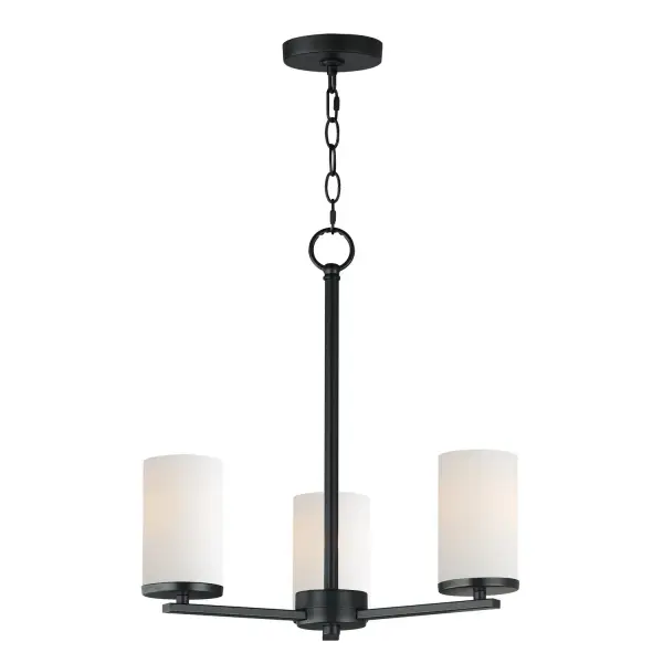 Lateral 3-Light Chandelier in Black