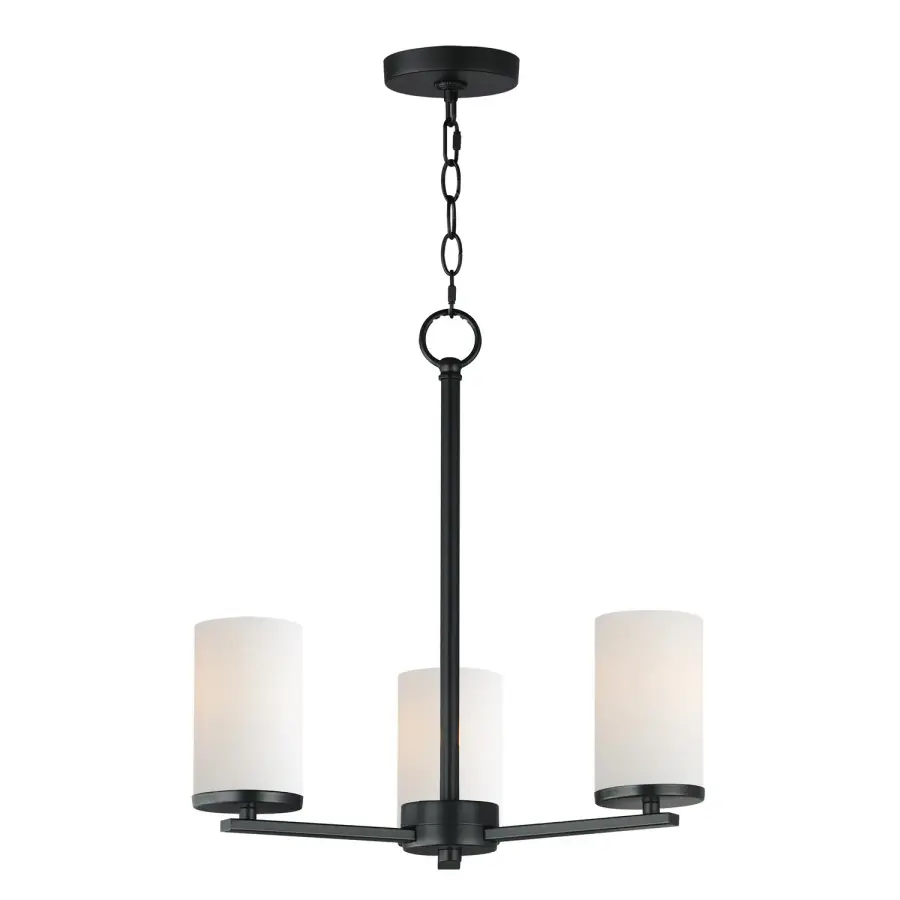 Lateral 3-Light Chandelier in Black