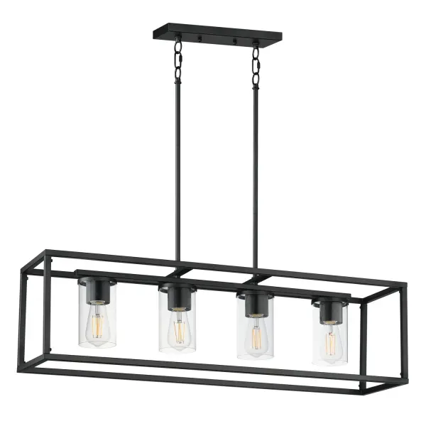 Lateral 4-Light Linear Pendant in Black