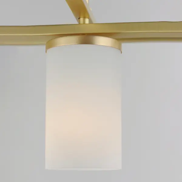 Lateral Four Light Linear Pendant in Satin Brass - Image 4
