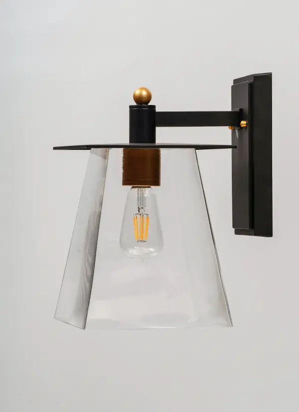 Our new collections of outdoor fixtures feature the latest trends at excellent pricing. The combination of long-lasting die cast aluminum and hand blown thick clear glass is accentuated with the two-tone finish of Bronze and Gold creating the ultimate designer look. - alternate view