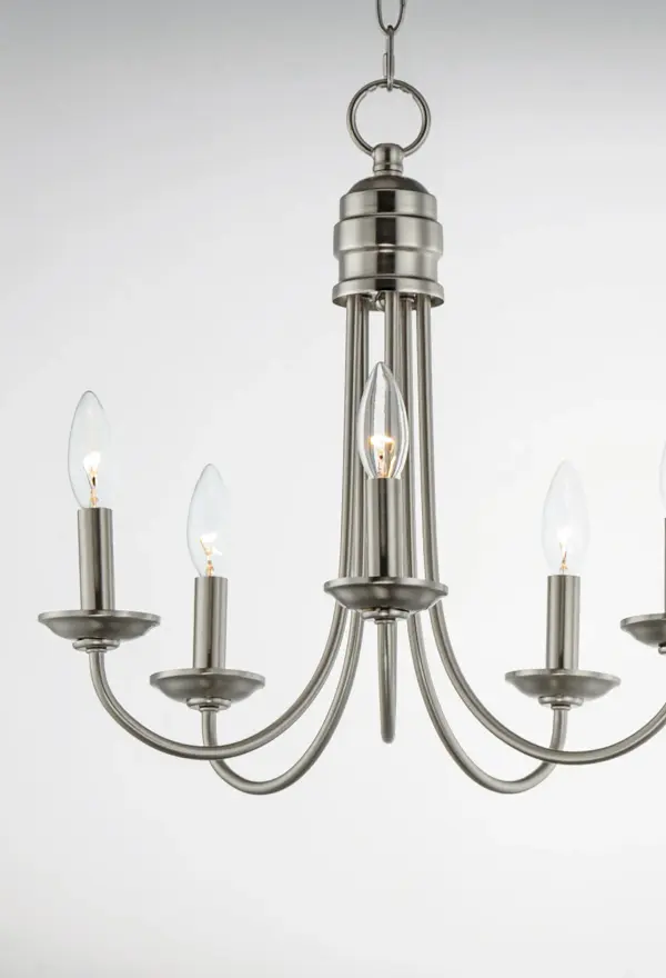 Modern style at a competitive price will make this collection the next builder standard. Tall profile Frost glass shades adorn a minimalistic frame in your choice of Satin Nickel or Oil Rubbed Bronze. - alternate view