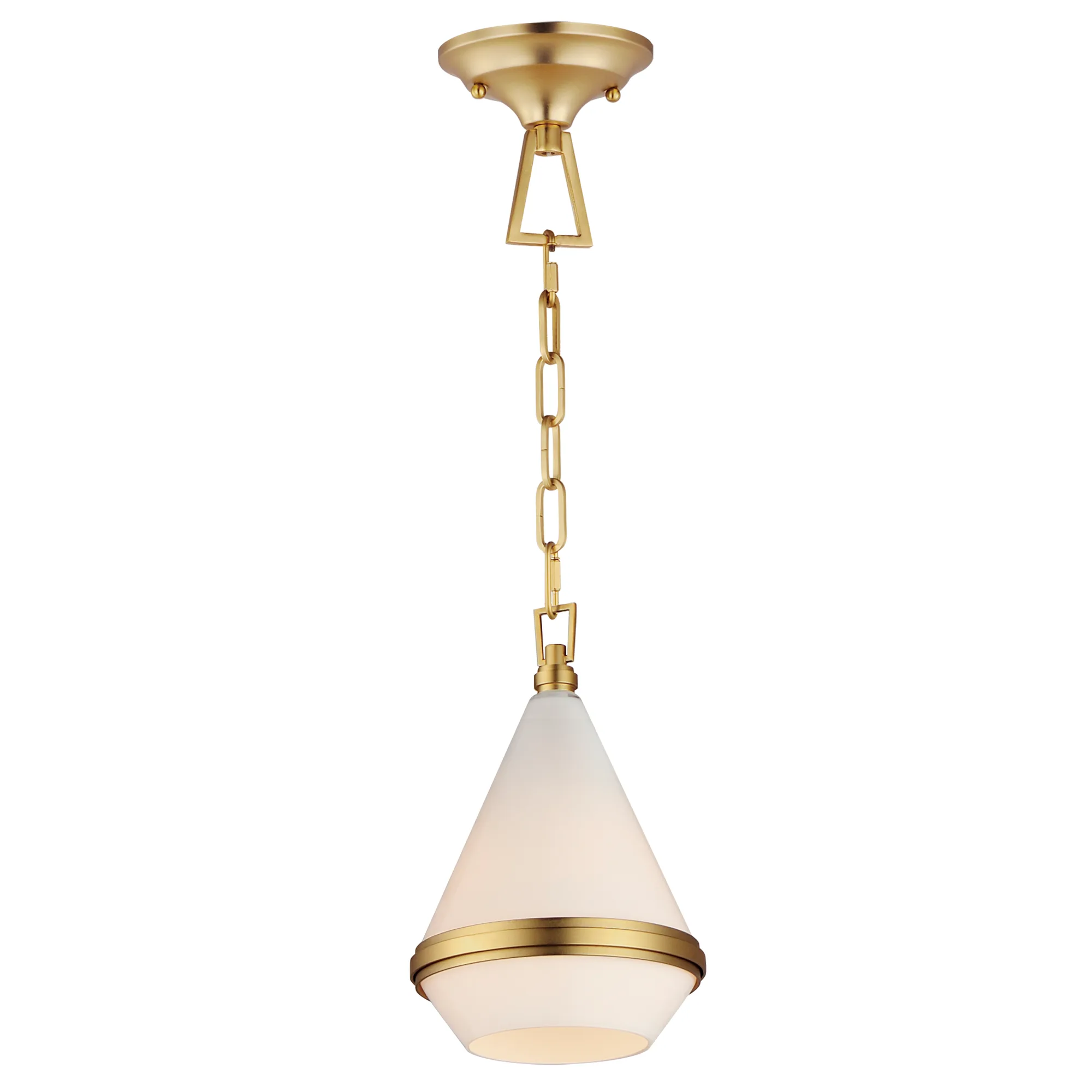 Giza One Light Mini Pendant in Satin Brass