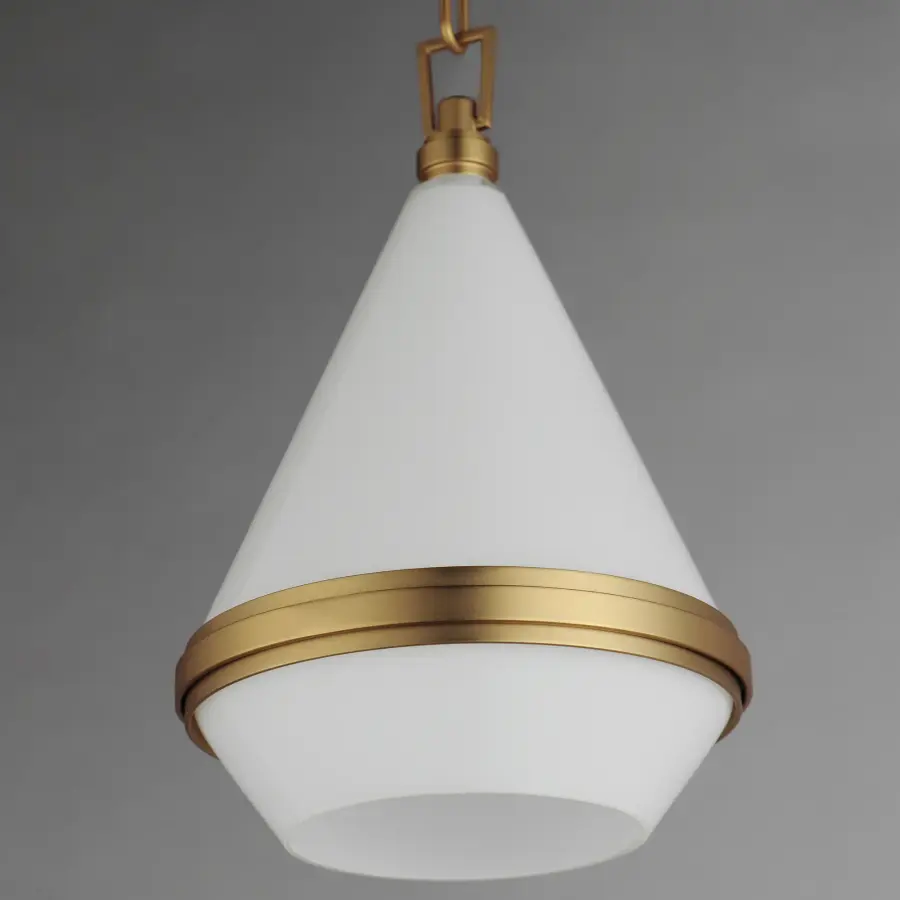 Giza One Light Mini Pendant in Satin Brass - Image 2