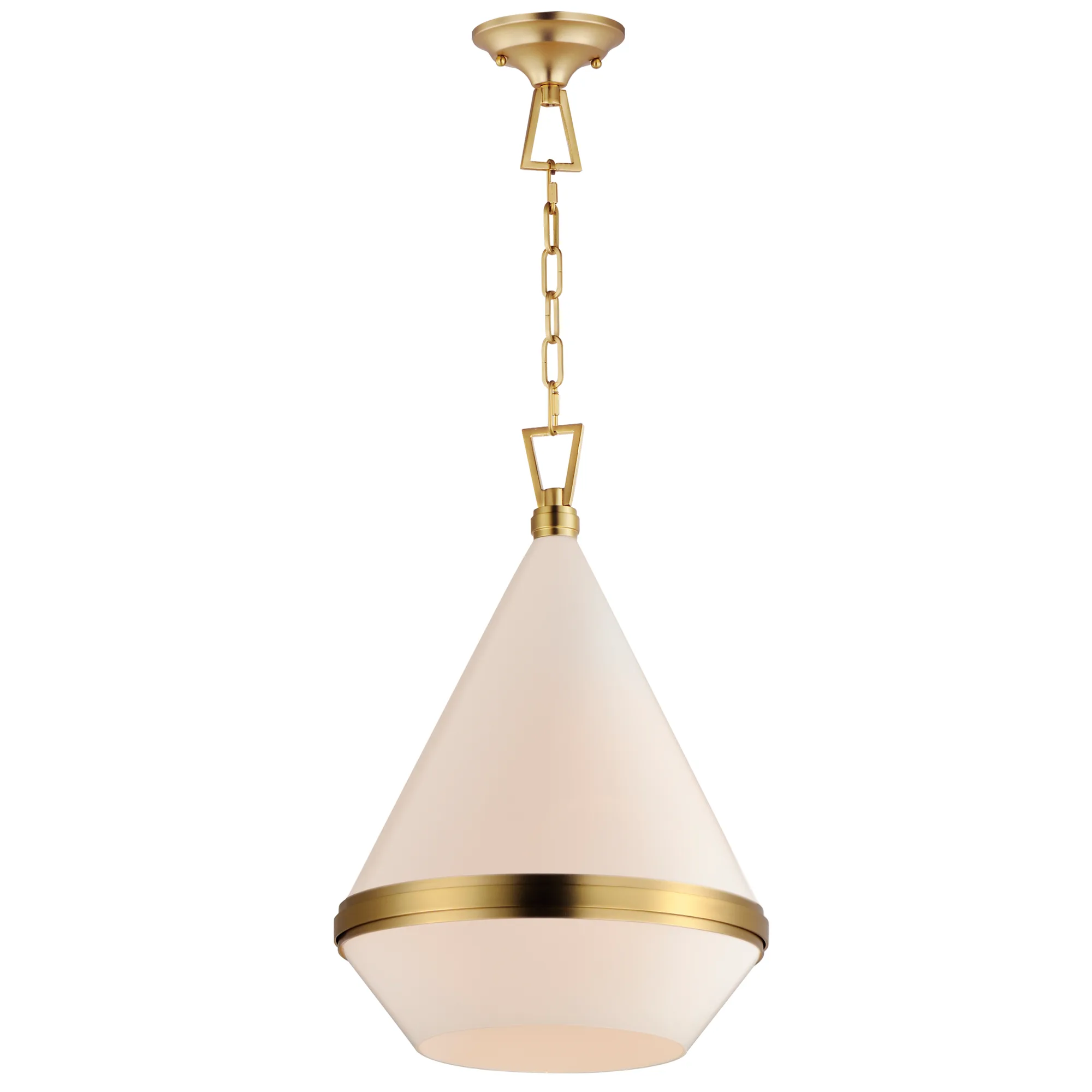 Giza One Light Pendant in Satin Brass