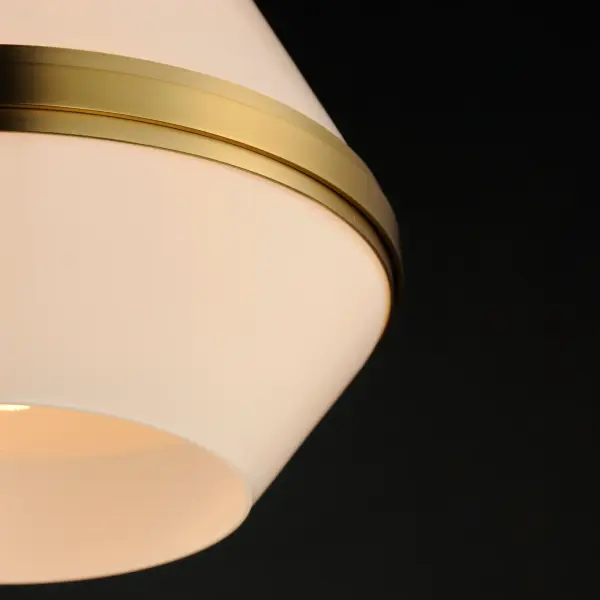 Giza One Light Pendant in Satin Brass - Image 4