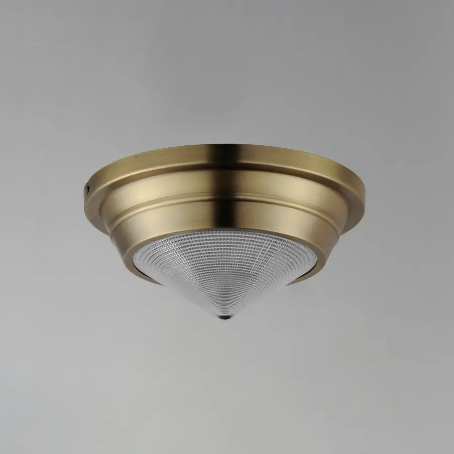Hargreaves One Light Flush Mount in Natural Aged Brass - Image 2