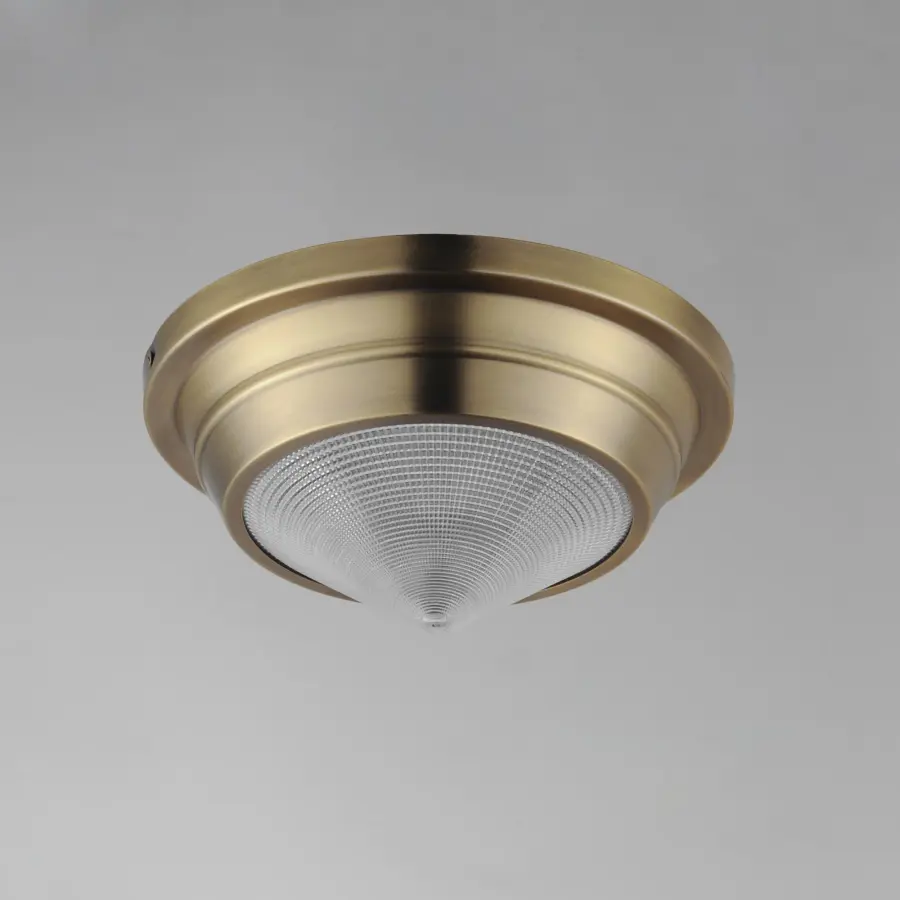 Hargreaves One Light Flush Mount in Natural Aged Brass - Image 4
