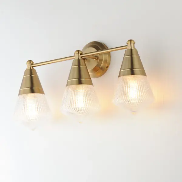 Hargreaves Three Light Bath Vanity in Natural Aged Brass - Image 3