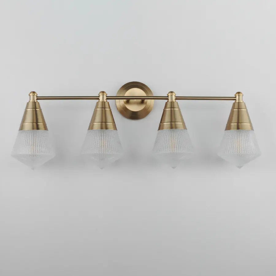 Hargreaves Four Light Bath Vanity in Natural Aged Brass - Image 2