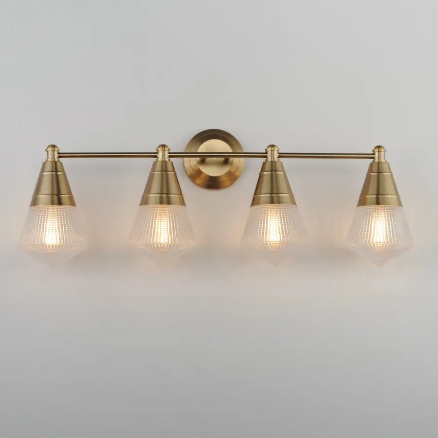 Hargreaves Four Light Bath Vanity in Natural Aged Brass - Image 3