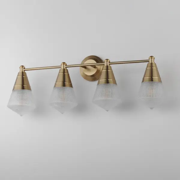Hargreaves Four Light Bath Vanity in Natural Aged Brass - Image 4