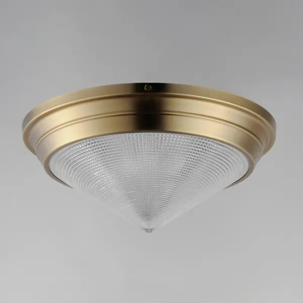 Hargreaves Three Light Flush Mount in Natural Aged Brass - Image 2