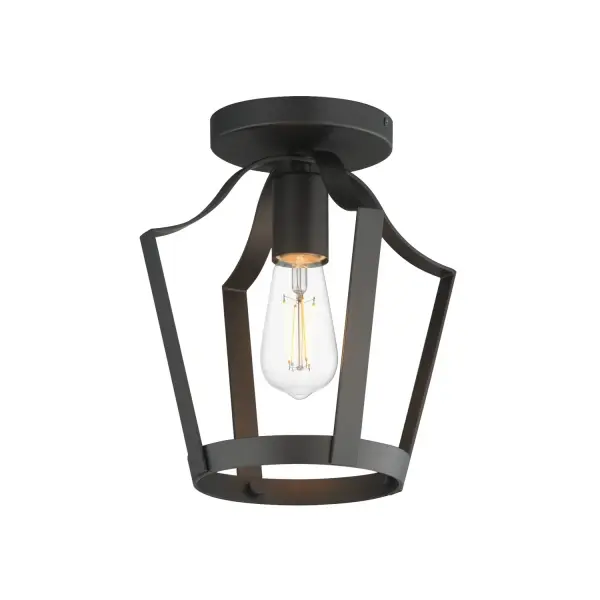 Collection: Arden Finish: Black Width: 9.50" Height: 10.25" Length: 9.50" Weight: 3.74 lb Chain: 36" Wire: 72" Canopy: 5"x5"x0.75" Number of Bulbs: 1 Maximum Wattage: 60.00 W Bulb Base: E26 Medium Light Source: Incandescent Voltage: 120.00 V Material: Steel Safety Listing: cETLus Manufacturer Warranty: 3 Spec Sheet