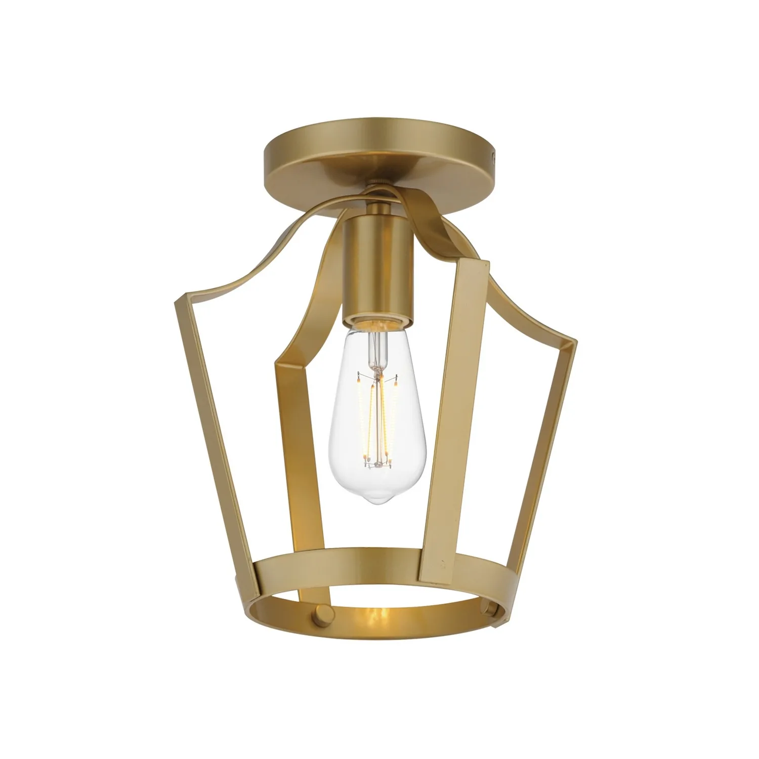 Arden One Light Pendant / Semi-Flush in Natural Aged Brass