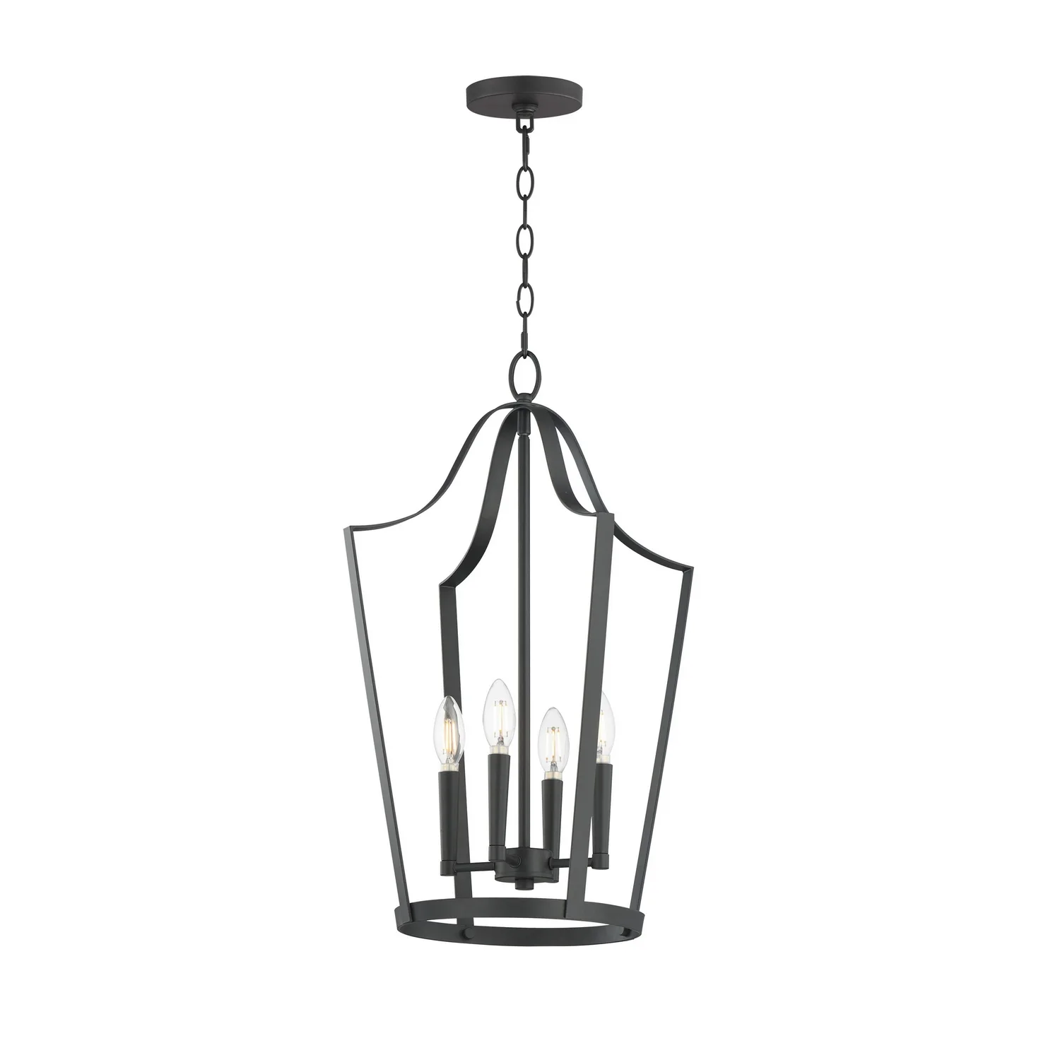 Arden Four Light Pendant in Black