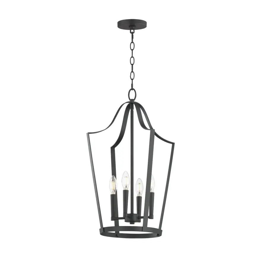 Arden Four Light Pendant in Black
