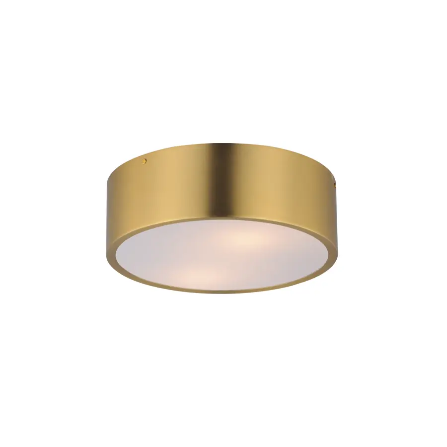 Tommy Two Light Flush Mount in Satin Brass - Image 1