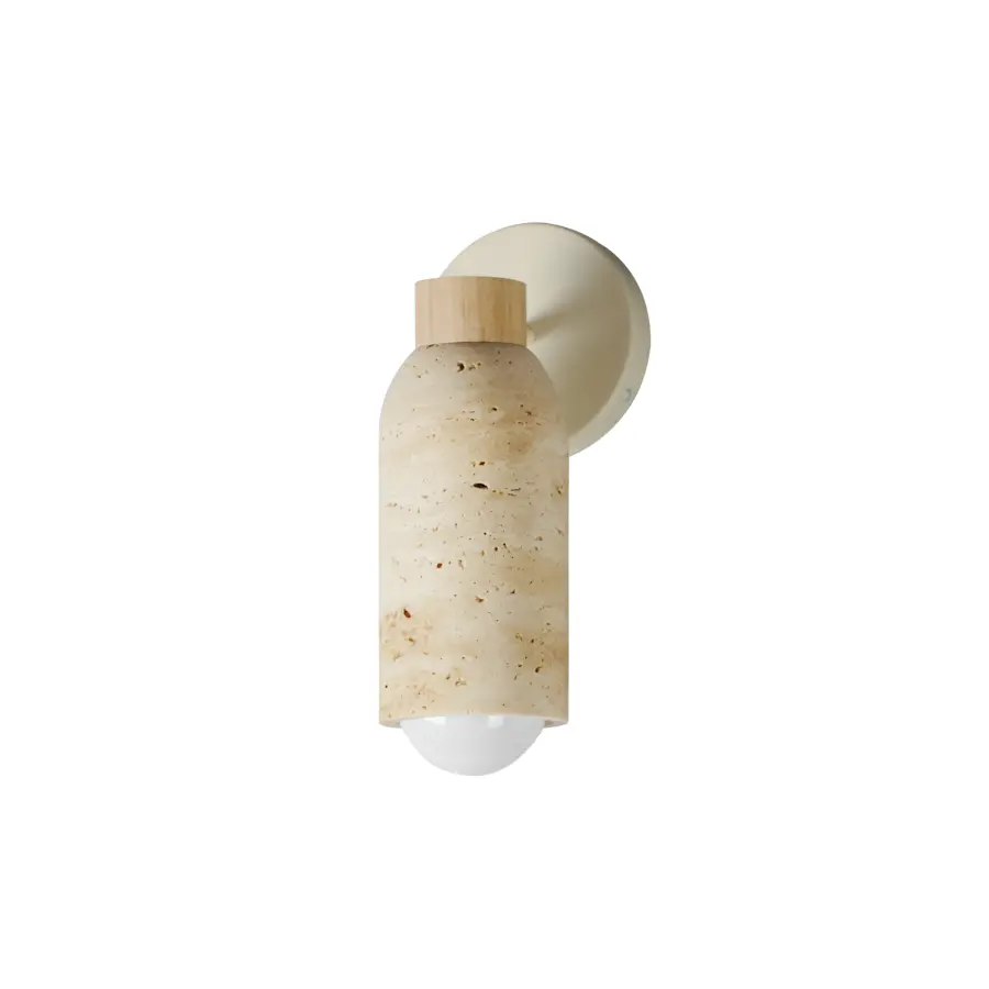 Pompeii One Light Wall Sconce in Travertine / Oyster - Image 1