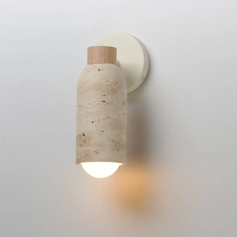 Pompeii One Light Wall Sconce in Travertine / Oyster - Image 4