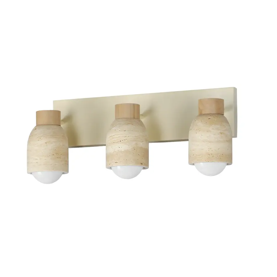 Pompeii Three Light Bath Vanity in Travertine / Oyster - Image 1