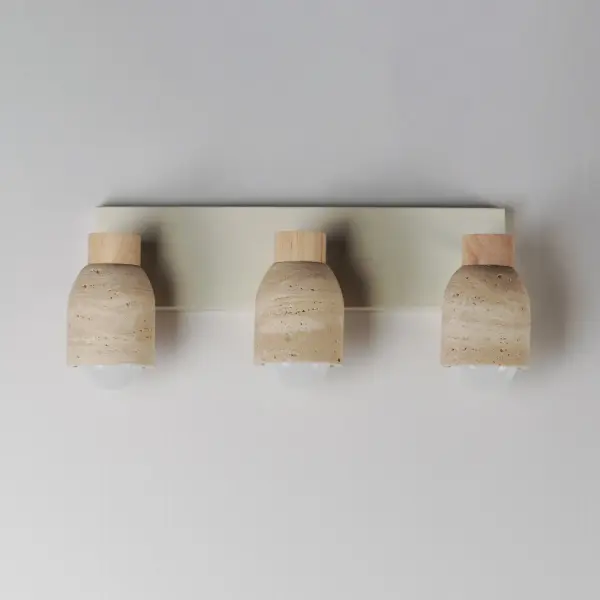 Pompeii Three Light Bath Vanity in Travertine / Oyster - Image 2