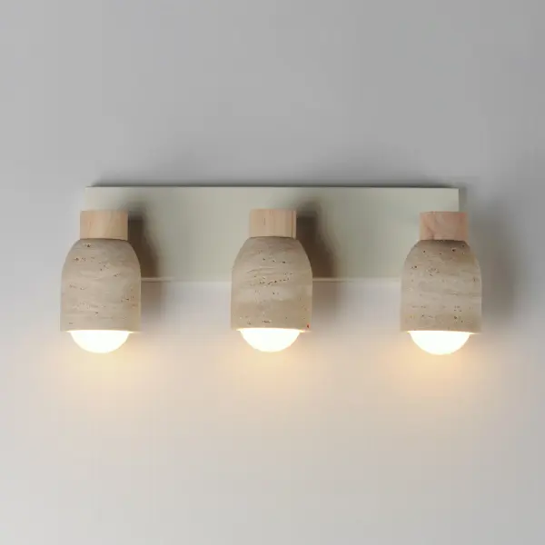 Pompeii Three Light Bath Vanity in Travertine / Oyster - Image 3