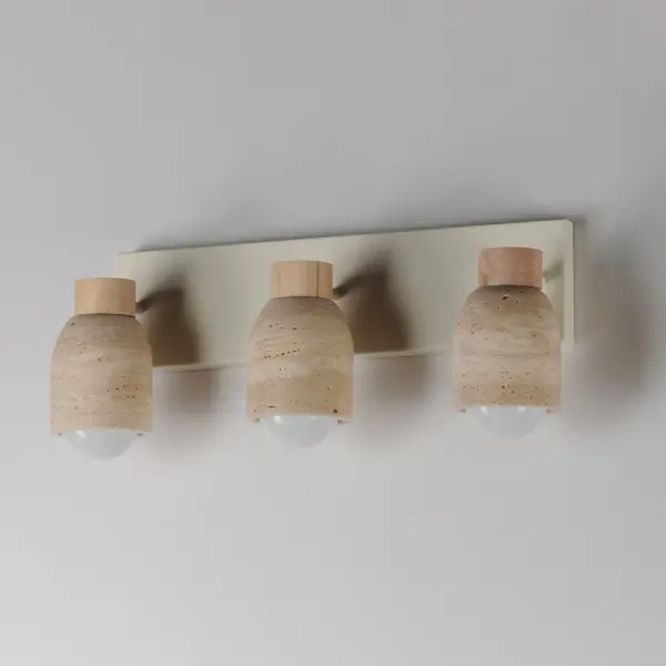 Pompeii Three Light Bath Vanity in Travertine / Oyster - Image 4