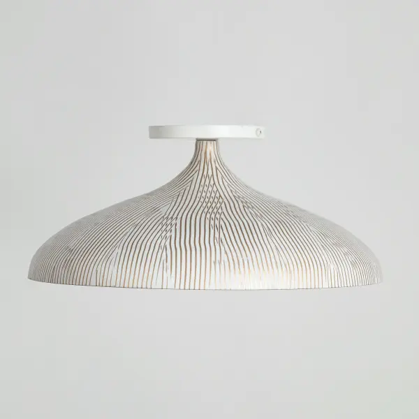 Fleur One Light Flush Mount in White/Gold - Image 2