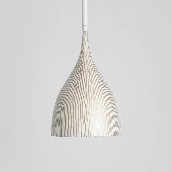 Fleur One Light Mini Pendant in White/Gold - Image 4