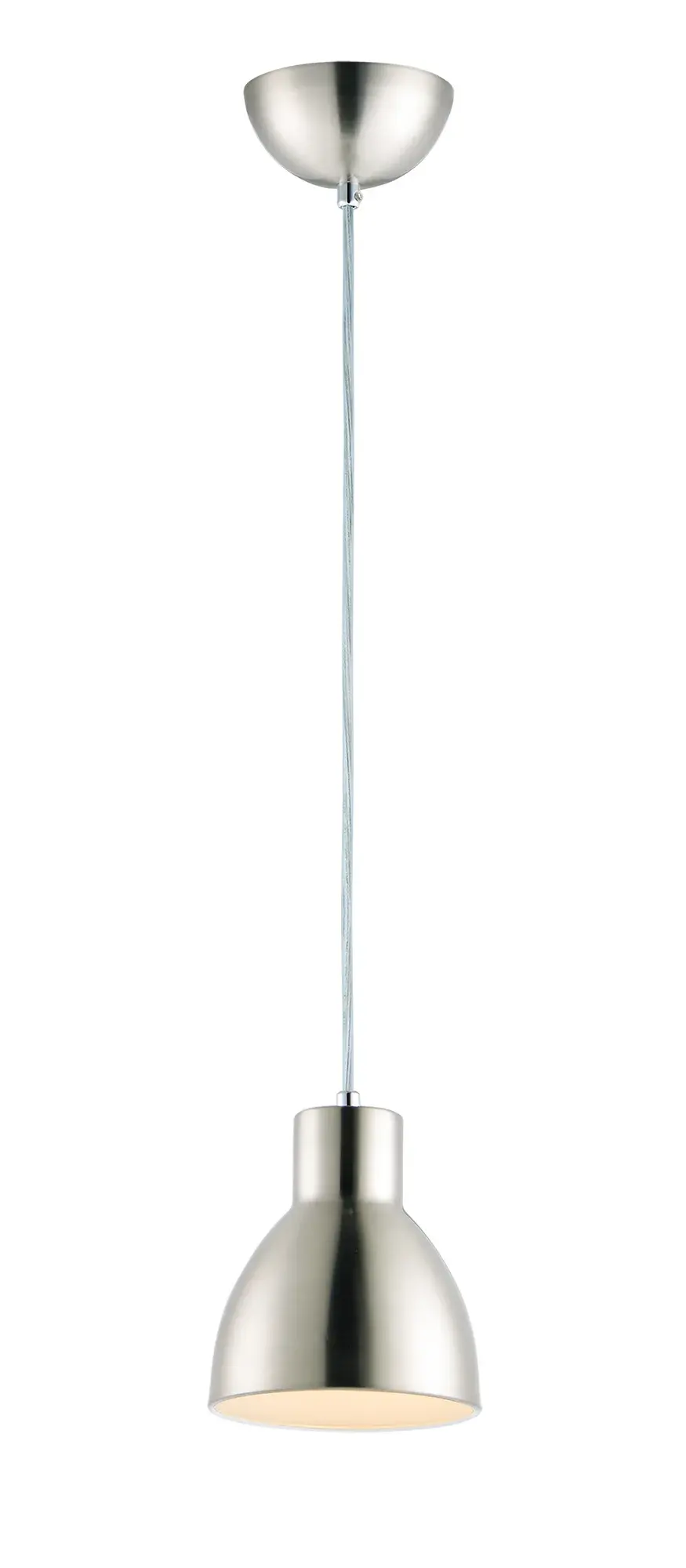 Cora One Light Pendant in Satin Nickel - Image 1