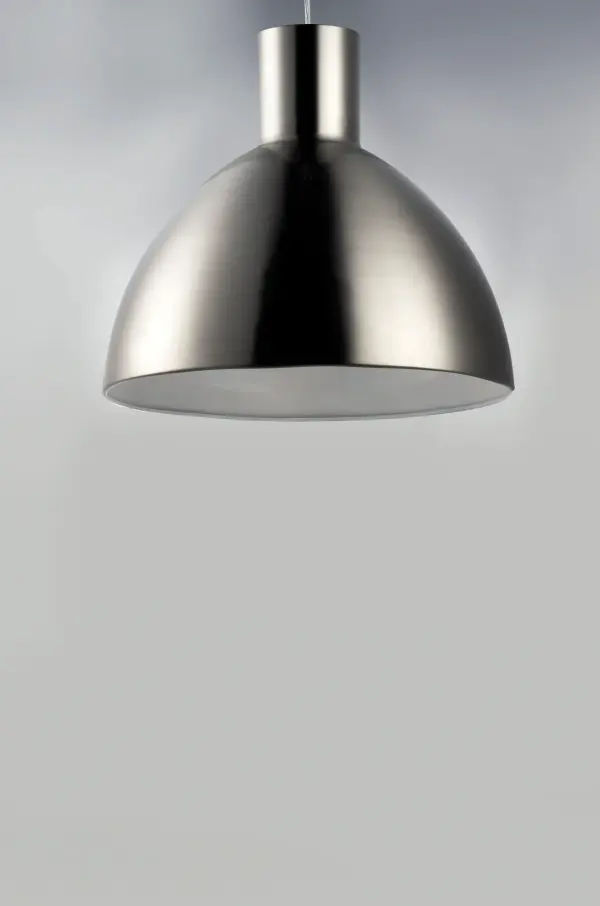 Spun metal shades in various sizes are perfect for budget installations. Available in Black with gold interior and Satin Nickle with white interior, these pendants are very stylish. Collection: Cora Finish: Satin Nickel Width: 19.75" Height: 18.25" Length: 19.75" Weight: 7.83 lb Wire: 120" Canopy: 4.75"x4.75"x2.25" Number of Bulbs: 1 Maximum Wattage: 60.00 W Bulb Type: A19 Bulb Base: E26 Medium Light Source: Incandescent Dimmable Voltage: 120.00 V Material: Steel Safety Listing: cETLus Safety Rating: Dry Manufacturer Warranty: 1 Spec Sheet Instructions Parts Diagram - alternate view